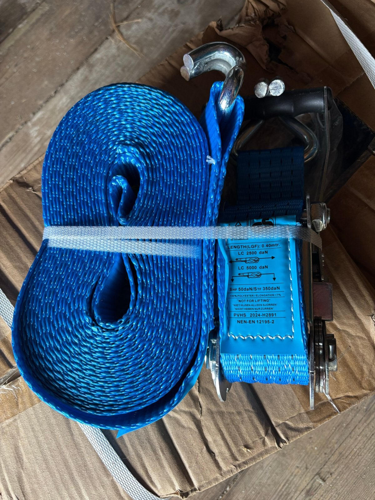 Nieuwe blauwe spanband met ratel, Ophalen of Verzenden, Nieuw