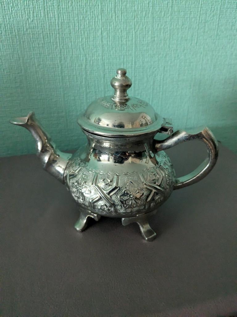 Verzilverde thee- of koffiepot, Ophalen of Verzenden