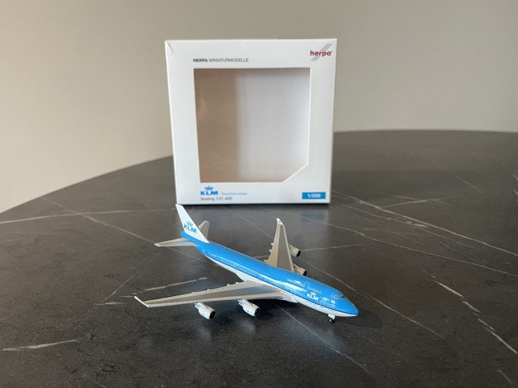 KLM Boeing 747-400 1/500 diecast, Ophalen of Verzenden, Zo goed als nieuw, Schaalmodel