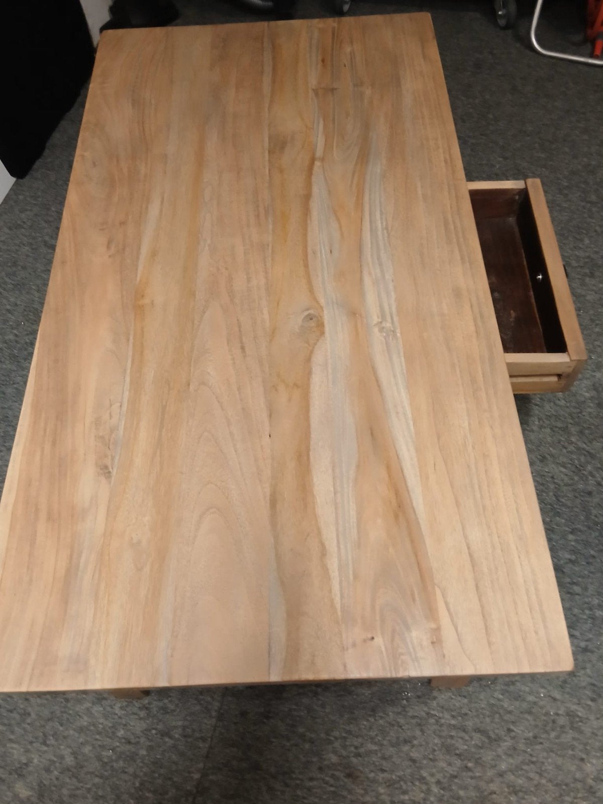 SALONTAFEL TEAK, Huis en Inrichting, Ophalen, Gebruikt, 100 tot 150 cm, Teakhout