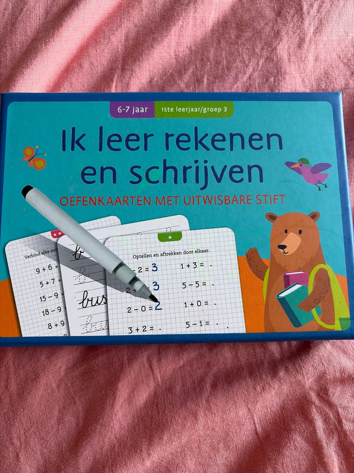 Ik leer rekenen en schrijven oefenkaarten 6-7 jaar, Kinderen en Baby's, Ophalen, Zo goed als nieuw, Rekenen