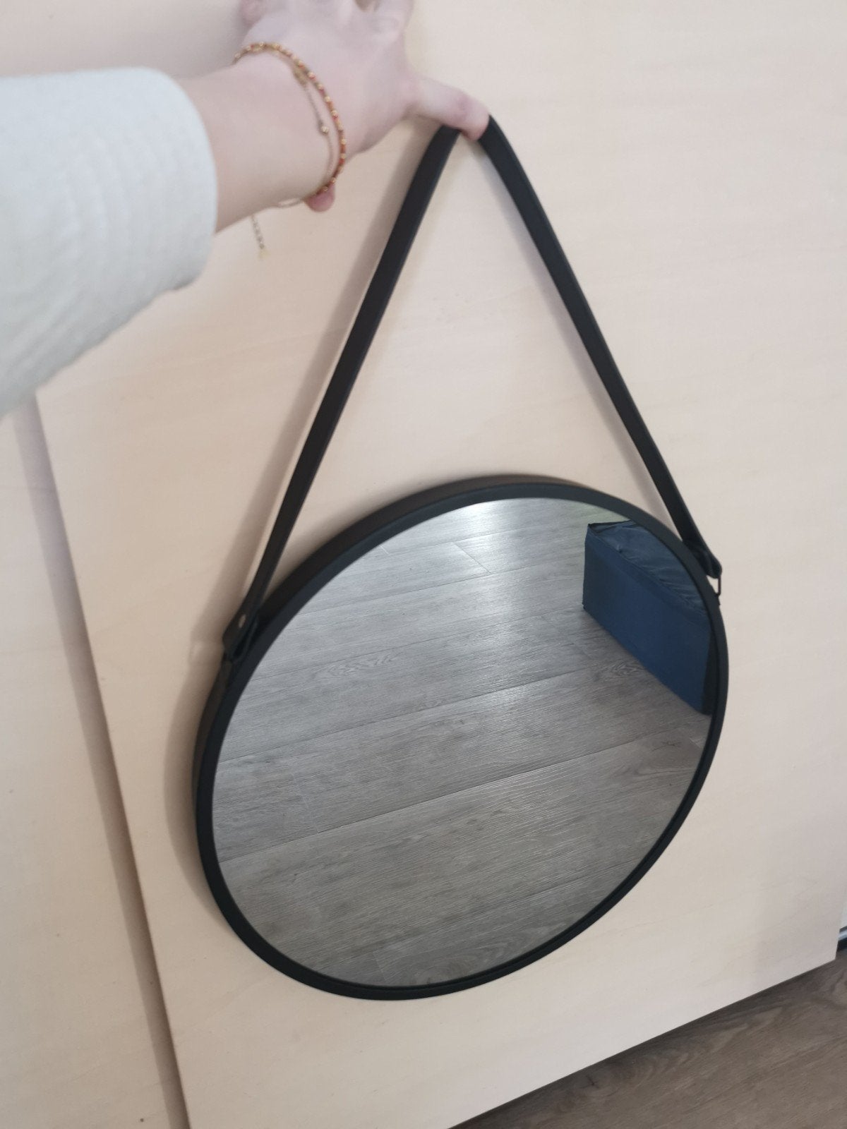 Ronde spiegel, Huis en Inrichting, Woonaccessoires | Spiegels, Minder dan 50 cm, Rond, Ophalen of Verzenden, Zo goed als nieuw