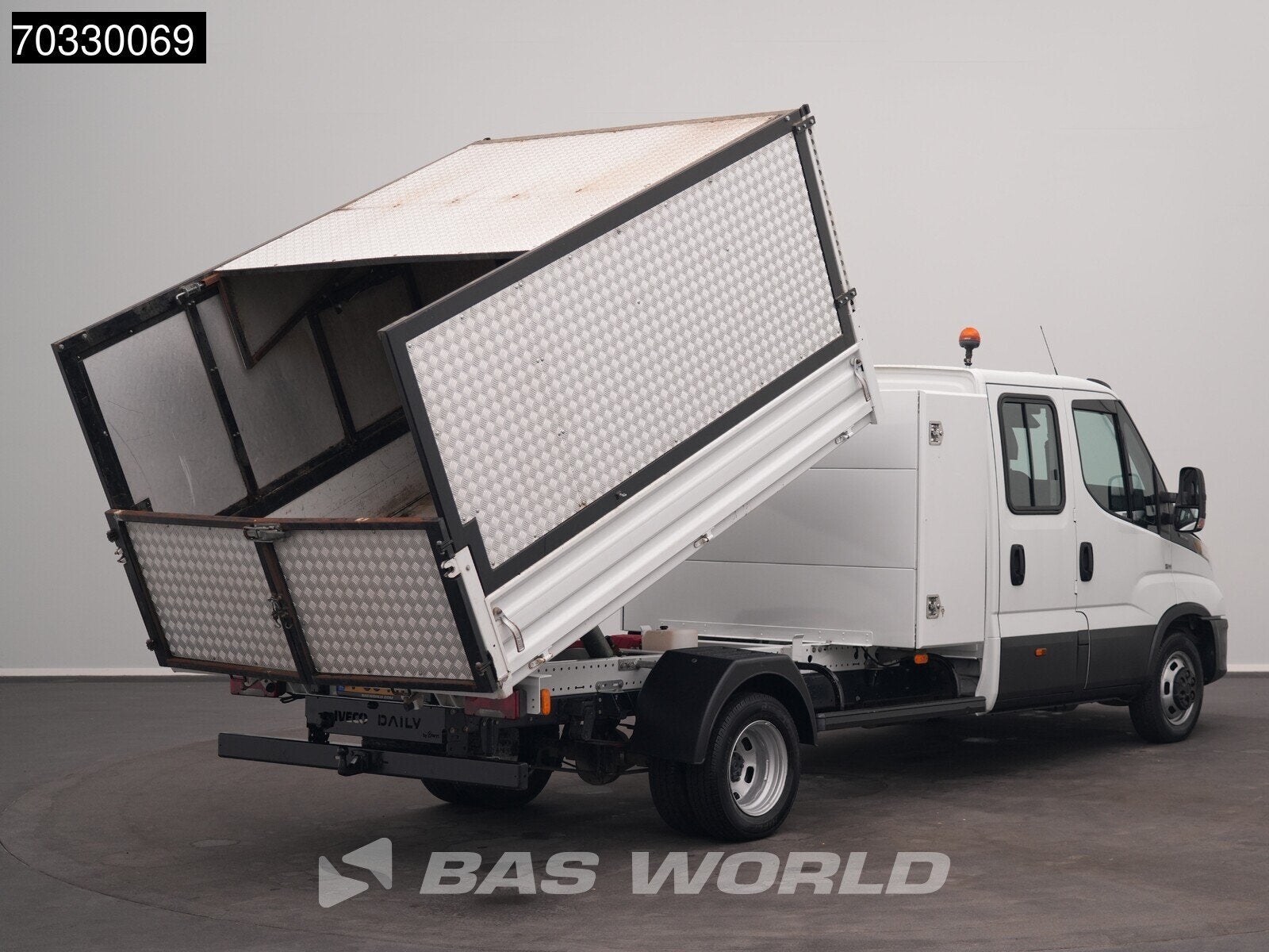 Iveco Daily 35C14 Kipper Dubbel Cabine met Kist Huif Dubbell, Auto's, Bestelauto's, Stof, Gebruikt, Euro 6, Iveco