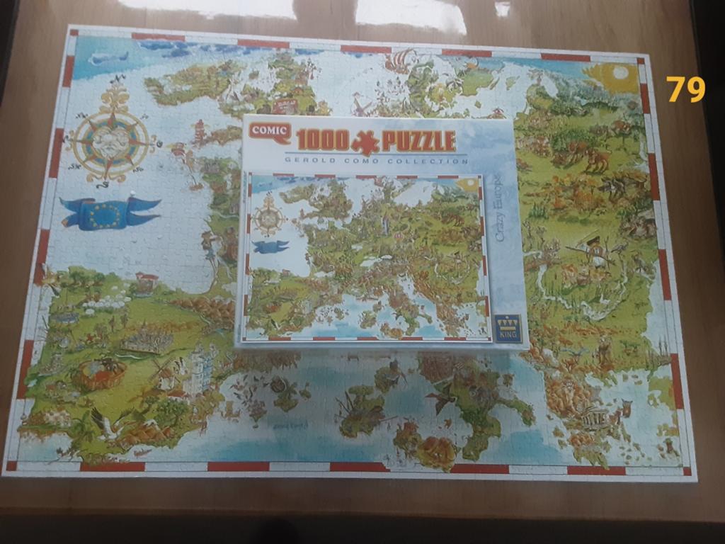 Puzzel 1000 stukjes compleet King doos iets beschadigd, Ophalen of Verzenden, 500 t/m 1500 stukjes, Gebruikt