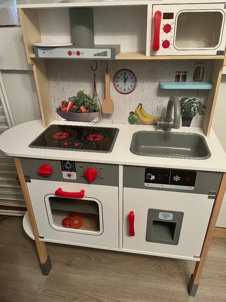 Speelkeuken met accessoires, Ophalen, Zo goed als nieuw, Hout, Speelkeuken