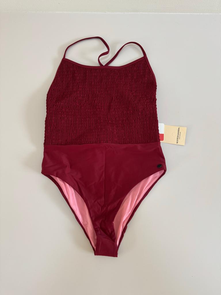 Nieuw Scotch & Soda badpak wijnrood, maat S, Ophalen of Verzenden, Nieuw, Rood, Badpak