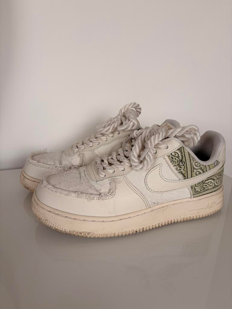 Nike Air Force 1 Low ‘Big Bang’ Chunky Lace Bandana Custom, Overige kleuren, Verzenden, Nike, Sneakers of Gympen