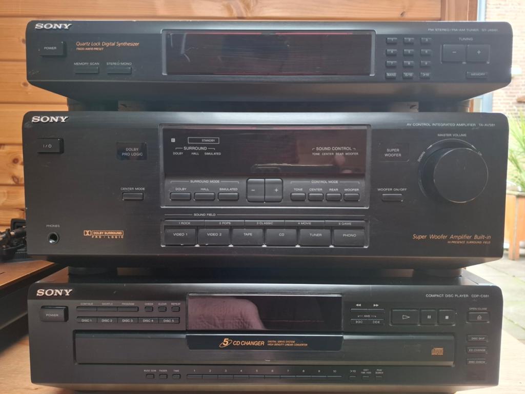 Sony audioset met mooie versterker TA-AV581, Audio, Tv en Foto, Stereo-sets, Ophalen, Gebruikt, Losse componenten, Sony