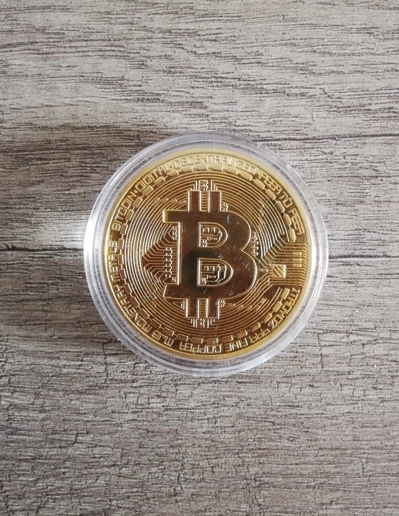 Bitcoin Herdenk Gouden Munt, Verzenden, Overige landen, Losse munt, Goud