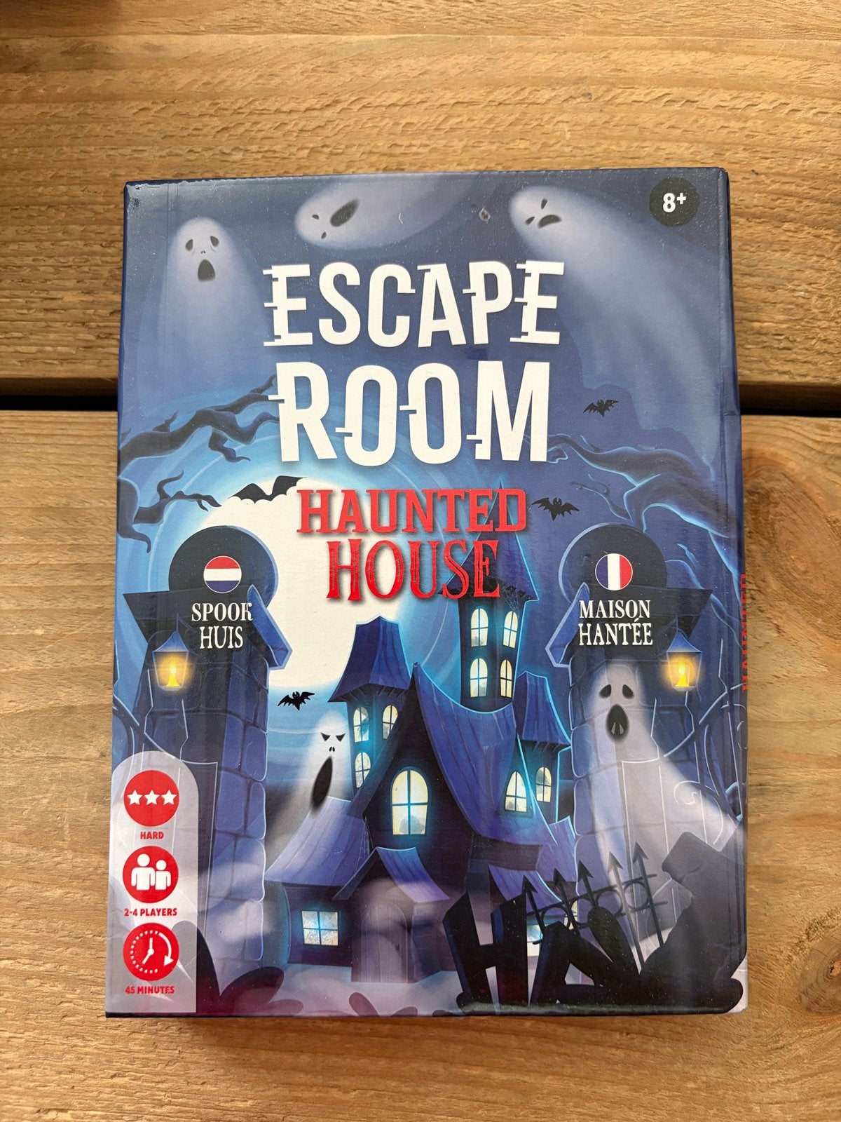 Escape Room Haunted House Bordspel, Drie of vier spelers, Ophalen of Verzenden, Zo goed als nieuw