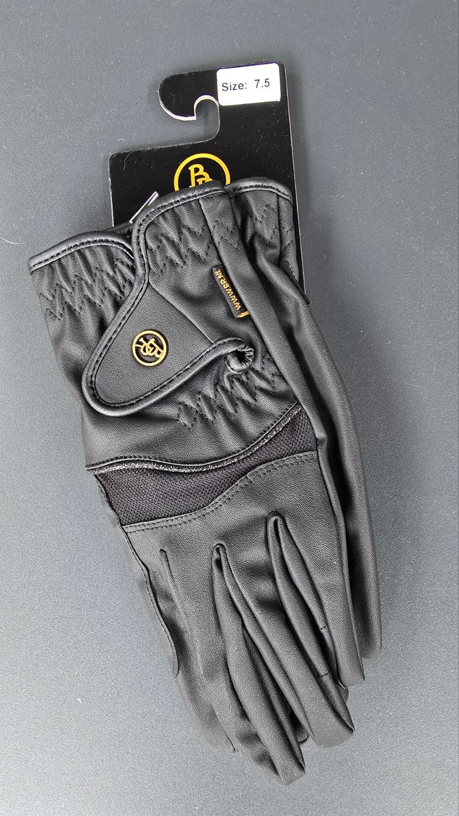 BR rijhandschoenen zwart maat 7.5 gloednieuw, Ophalen, Sierdetails, Dressuur, Nieuw