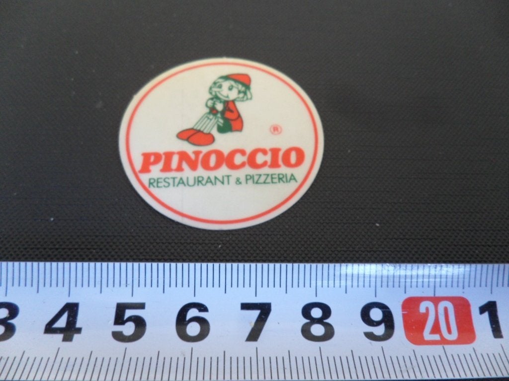 sticker PINOCCIO restaurant & Pizzeria, Ophalen, Zo goed als nieuw