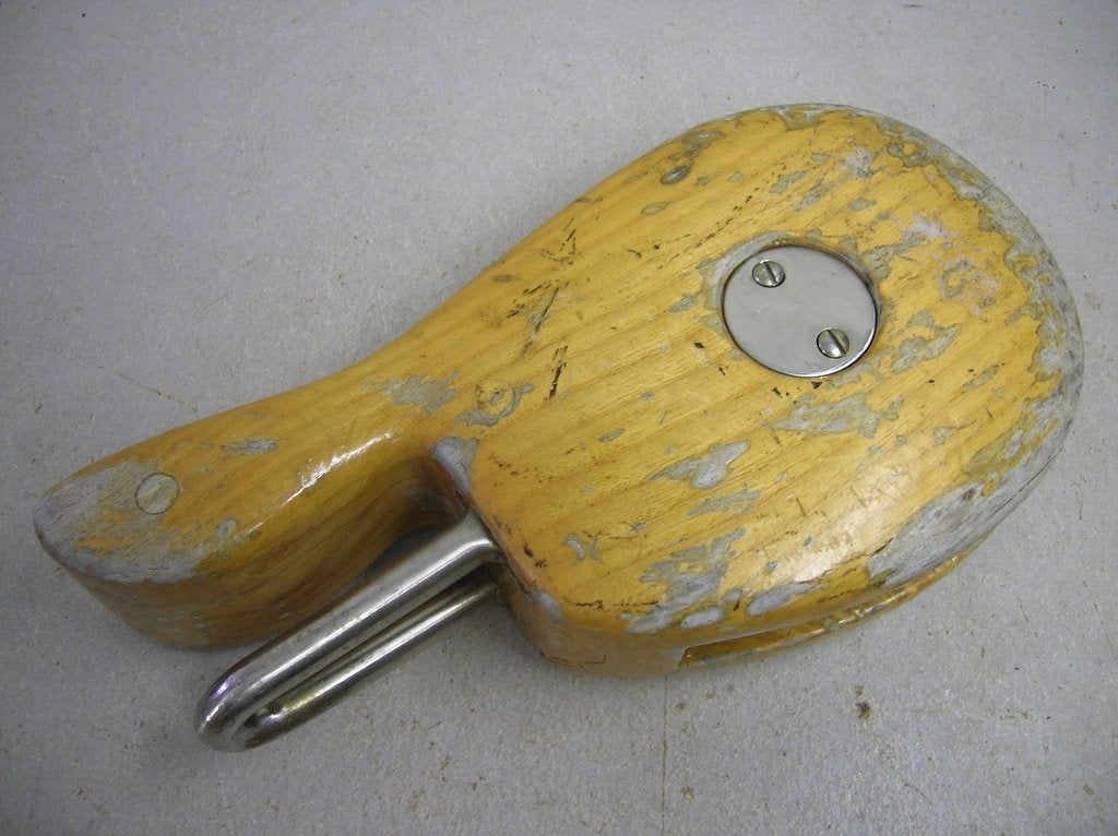 Houten blok, katrol, Hakblok, enkelschijfs, 16 -18 mm, Watersport en Boten, Ophalen of Verzenden, Gebruikt, Lijn of Blok