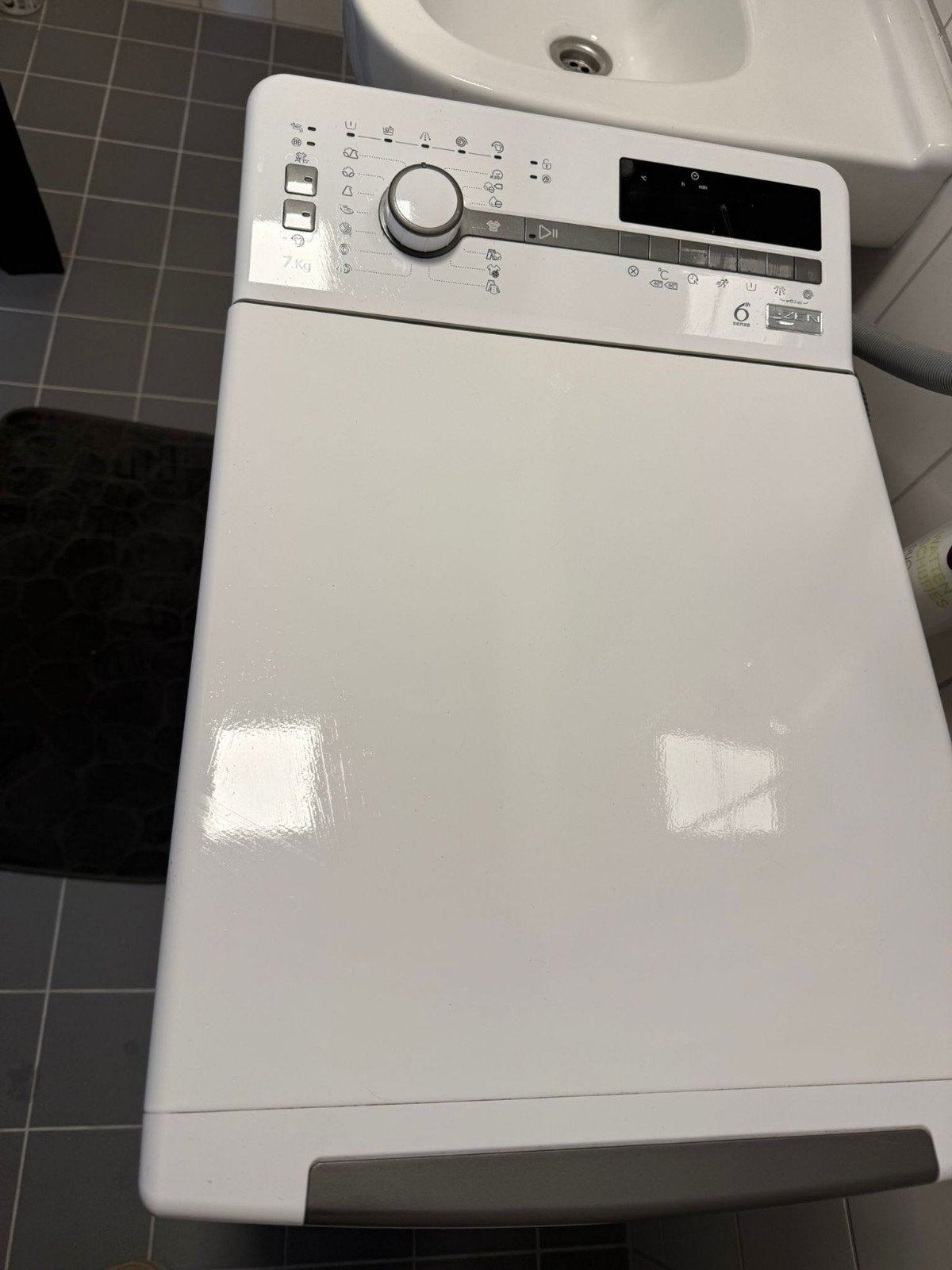 Wasmachine bovenlader Whirlpool 40x60 cm, Ophalen, 1200 tot 1600 toeren, 85 tot 90 cm