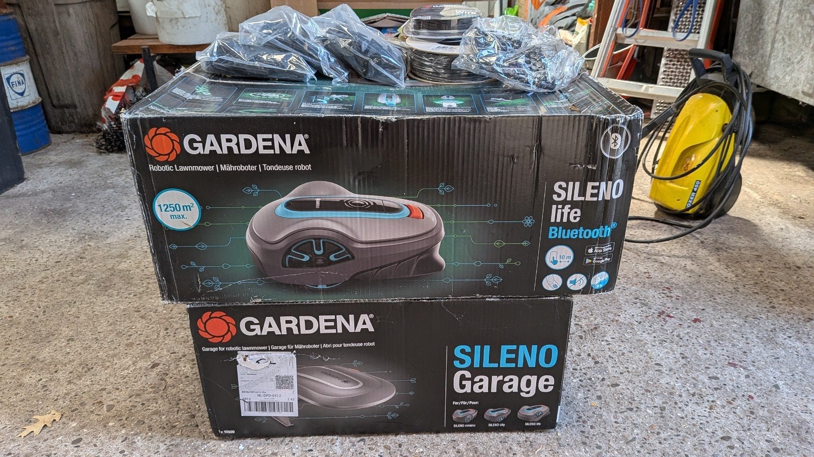 Gardena Sileno Life Robotmaaier 1250m² met Garage, Tuin en Terras, Grasmaaiers, Ophalen, Cirkelmaaier, Accu-grasmaaier, Nieuw