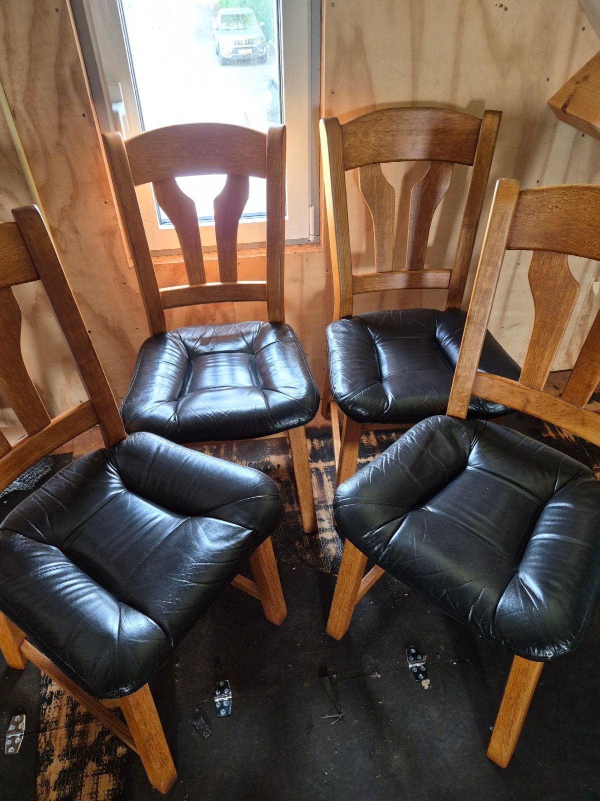 Eiken stoelen te koop, Ophalen, Gebruikt, Bruin