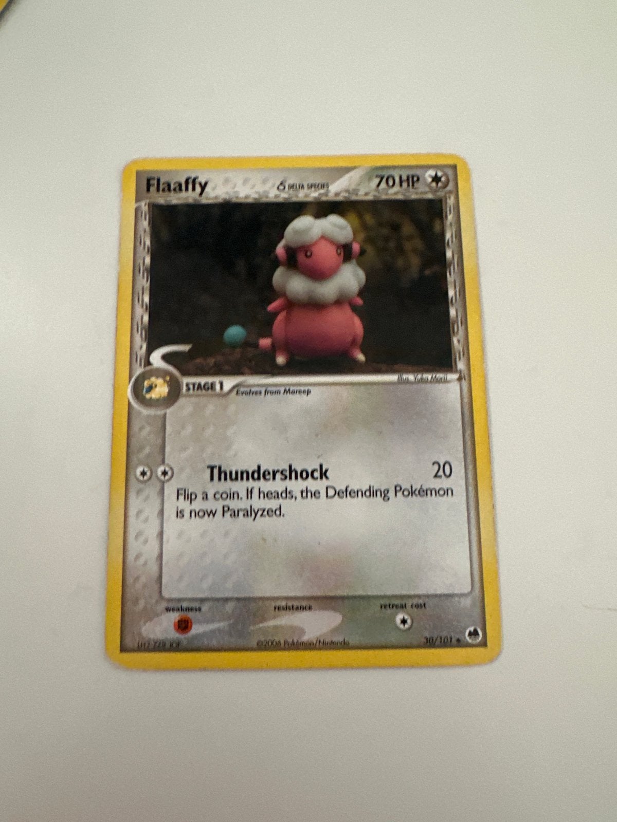 Pokémon Kaart: Flaaffy Delta Species (2006), Ophalen of Verzenden, Gebruikt, Losse kaart
