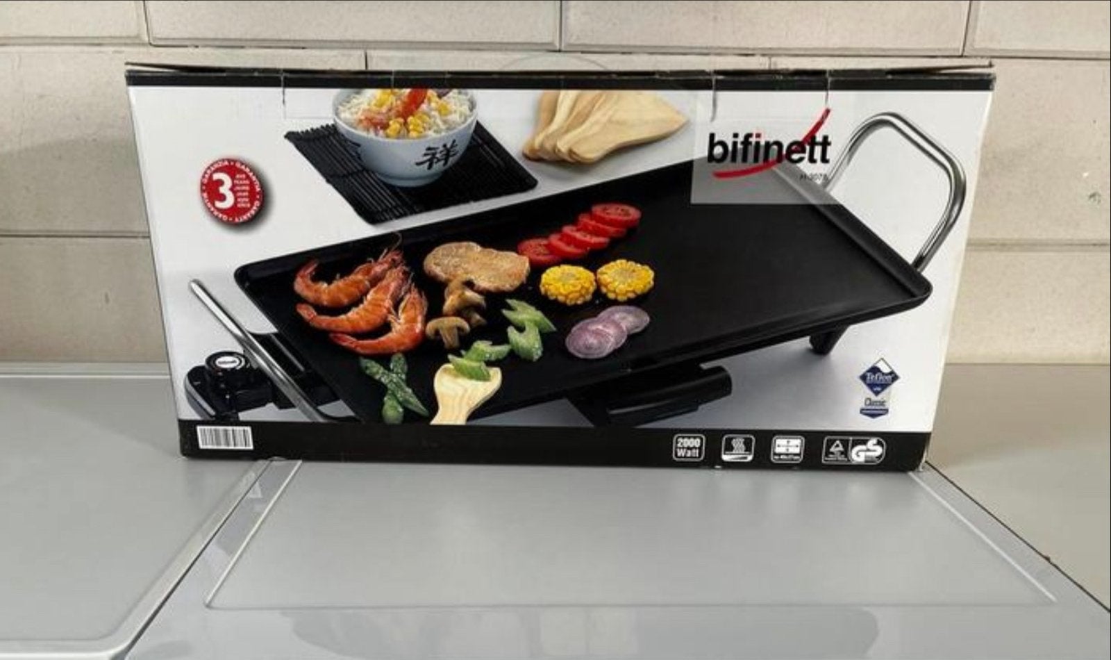 Bifinett Tafelgrill/Steengrill - Zo goed als nieuw, Witgoed en Apparatuur, Grillplaten, Ophalen, Zo goed als nieuw, Tafelgrill