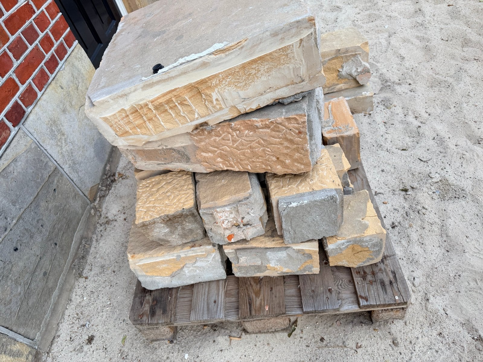 Bentheimersteen, Doe-het-zelf en Verbouw, Metselstenen, Ophalen, Gebruikt, Natuurstenen