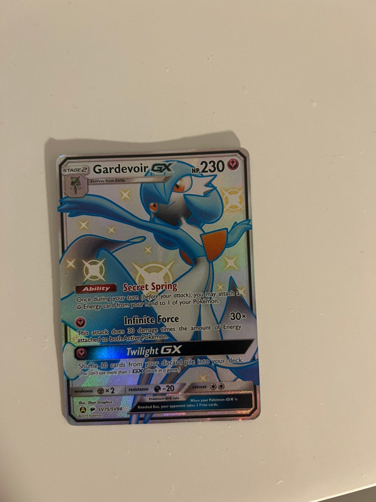 Shiny Gardevoir GX pokemon kaart, Ophalen of Verzenden, Zo goed als nieuw