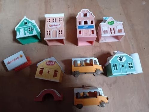 13 albert heijn huisjes brug chocomel wagen voor kerstdorp, Verzamelen, Albert Heijn, Ophalen of Verzenden