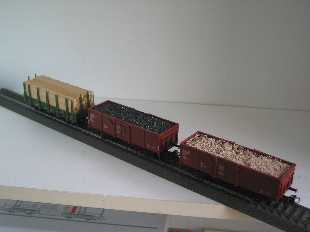 3 x Märklin wagon met lading, Wisselstroom, Gebruikt, Wagon, Ophalen of Verzenden