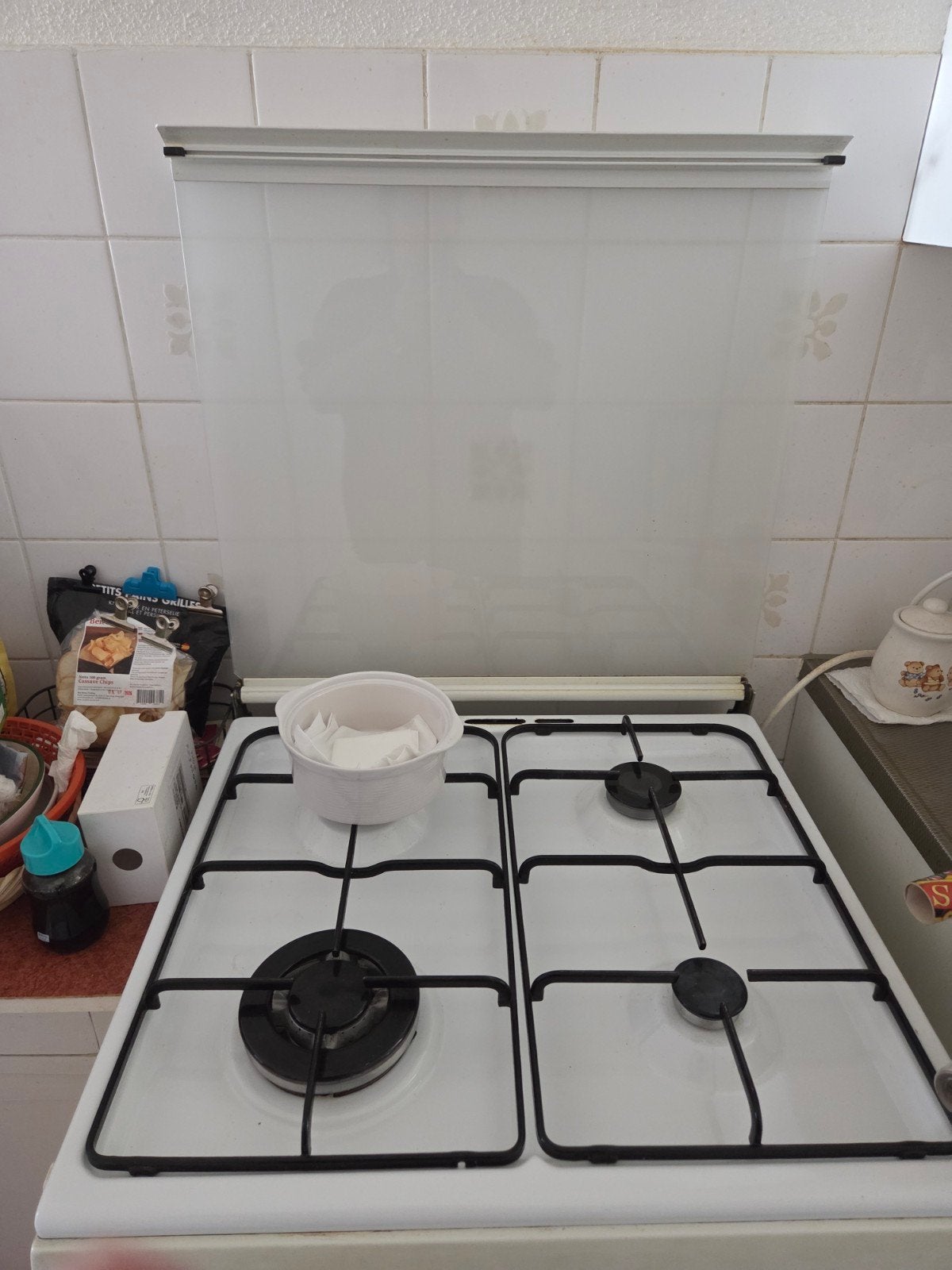 Bosch Vrijstaand Gasfornuis met Oven - Wit, Gebruikt, 60 cm of meer, Gas, Vrijstaand