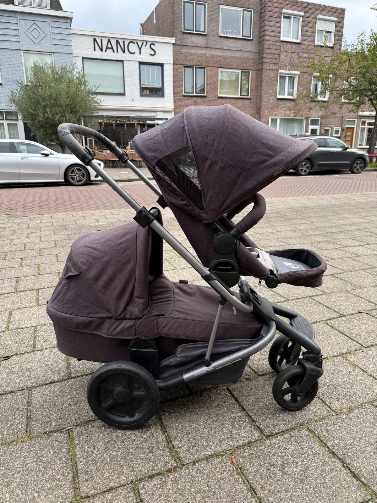 Easywalker Duo kinderwagen met reiswieg en regenhoes, Overige merken, Gebruikt, Duowagen, Ophalen of Verzenden