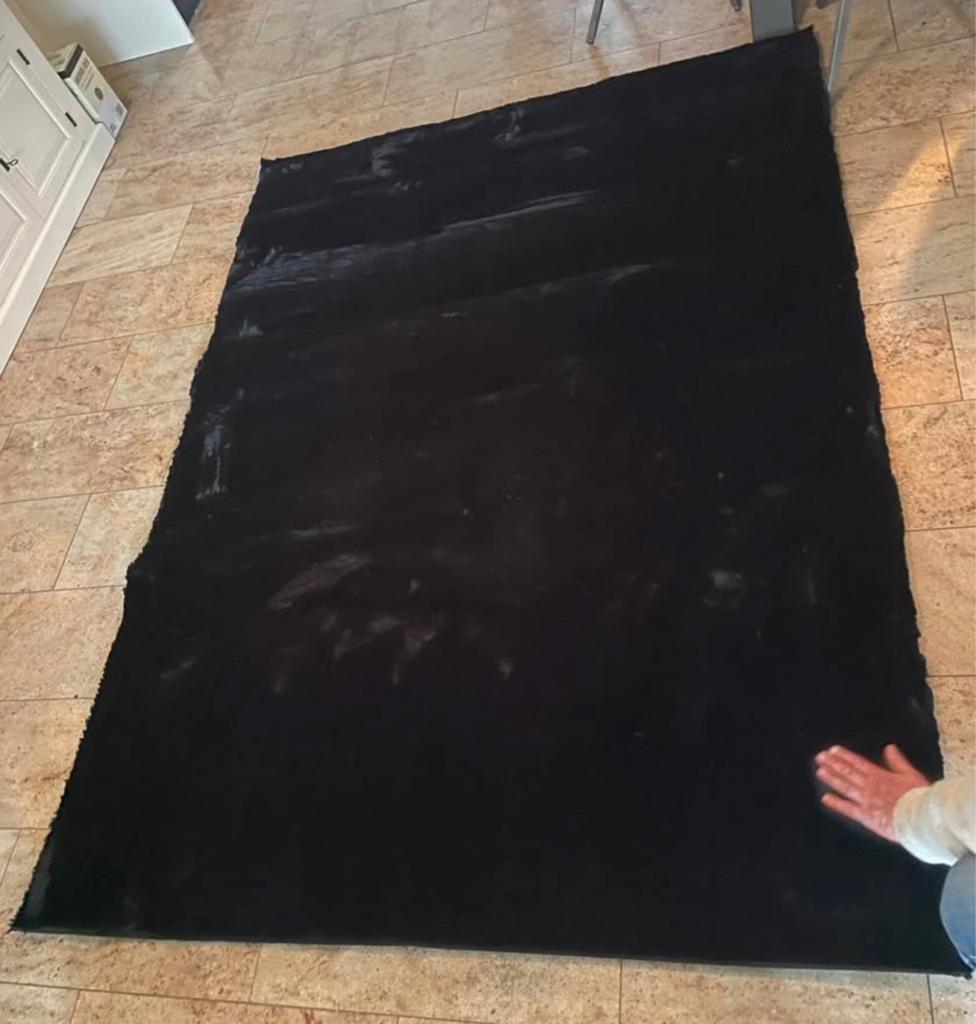 Vloerkleed zwart nieuw, 1.80 bij 2.50 m, Ophalen, Zwart, Rechthoekig, Nieuw