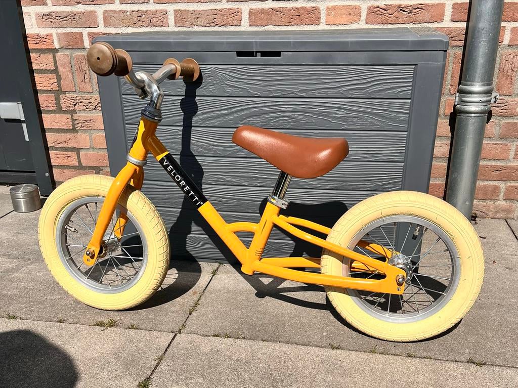 Veloretti loopfiets geel - Zo goed als nieuw, Fietsen en Brommers, Ophalen, Zo goed als nieuw, 16 tot 20 inch