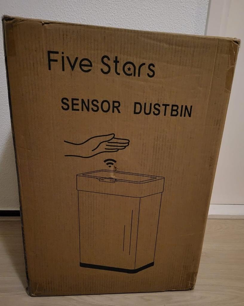 Nieuwe Prullenbak met Sensor - 60 Liter - Afvalbak RVS, Ophalen of Verzenden