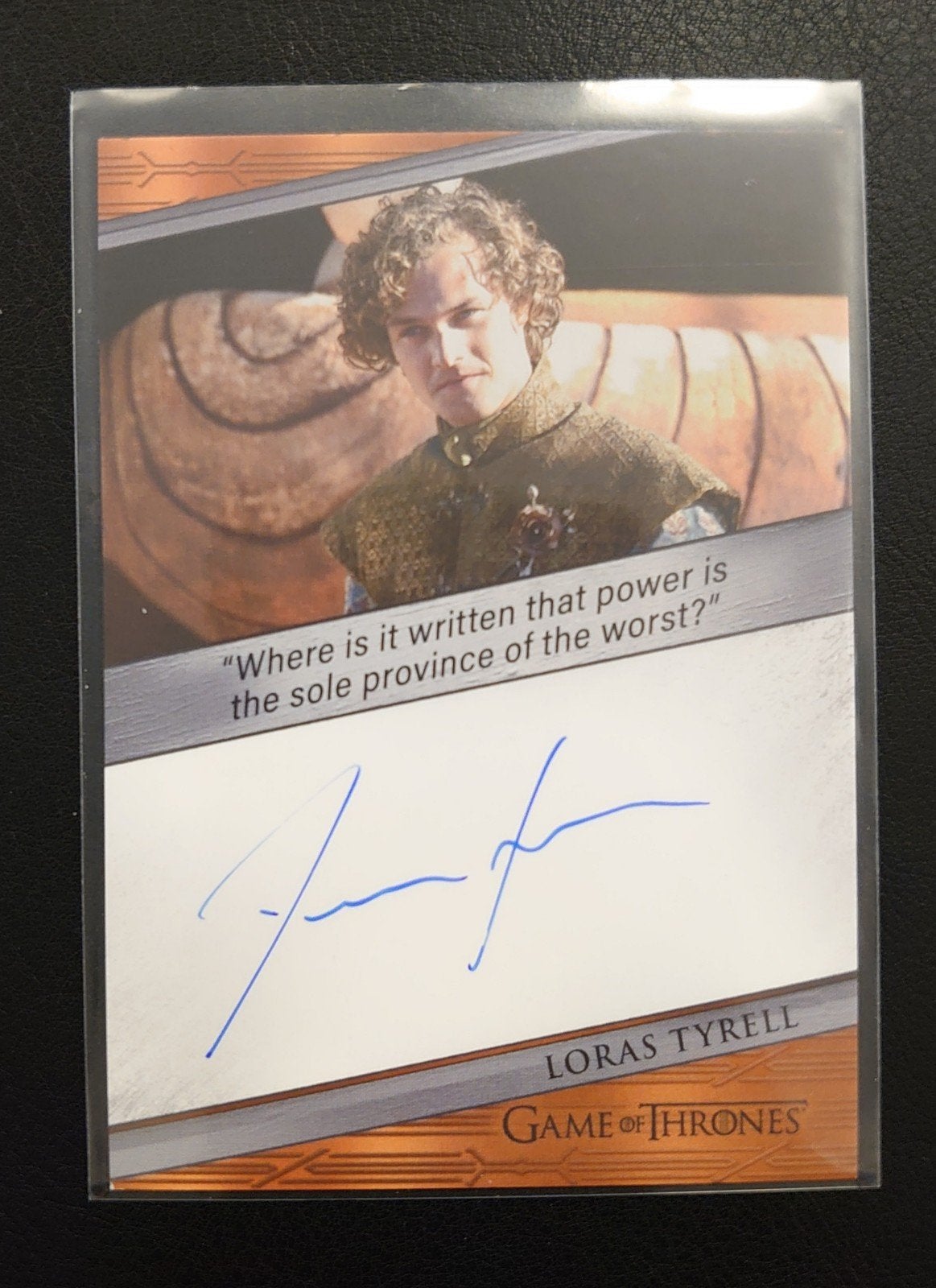 Loras Tyrell autograph card game of thrones, Verzenden
