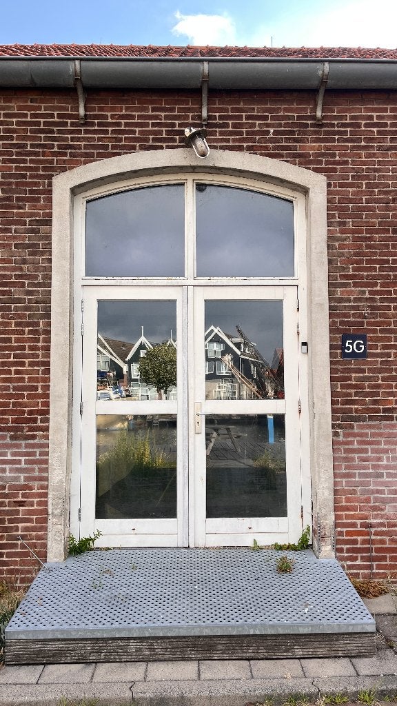 Houten dubbele deur (stolpstel) met kozijn en glas., Ophalen, Gebruikt, Deurkozijn, 150 tot 225 cm
