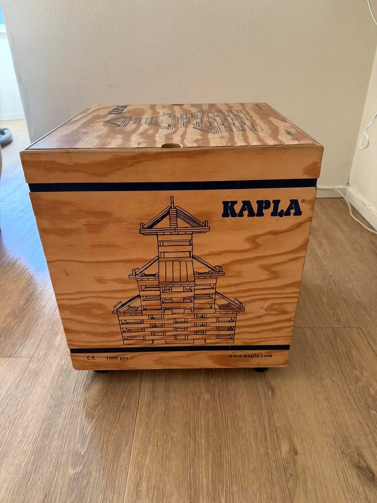 houten kapla box 1000 op wielen ruim 1150 blokjes, Ophalen of Verzenden, Gebruikt