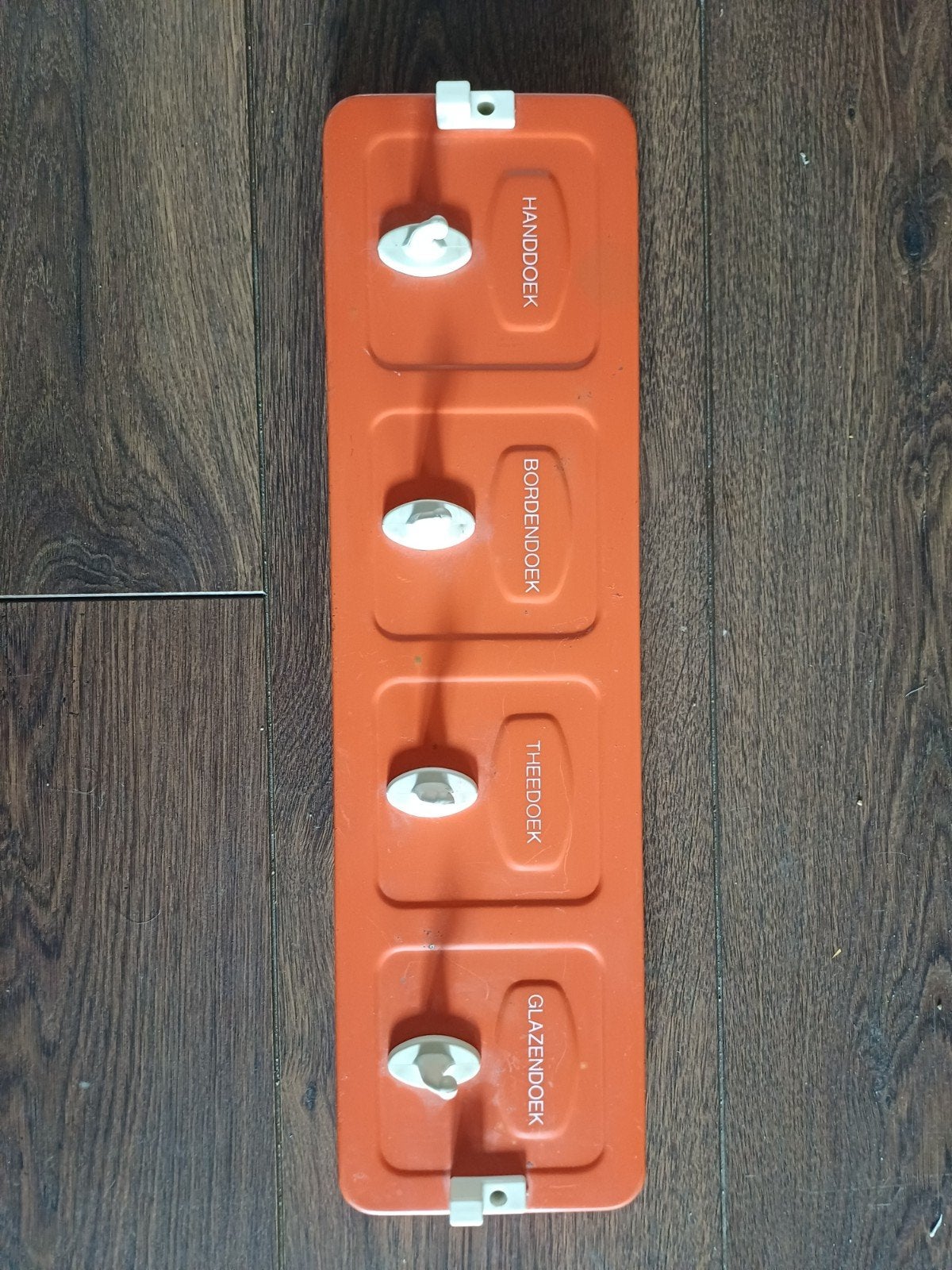 Vintage Jaren '70 Keukenrekje Oranje - Handdoek, Theedoek, Ophalen of Verzenden, Huis en Inrichting