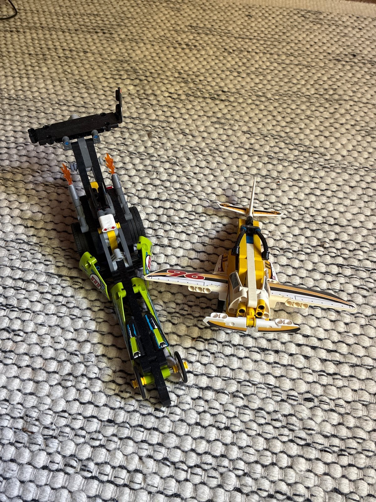 Lego Technic Auto en Vliegtuig met opwindmotor, Ophalen, Gebruikt, Overige merken