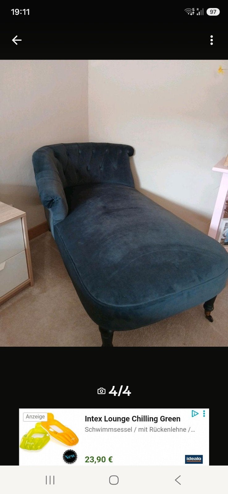 Nieuwe chaise lounge, Ophalen, Eenpersoons, Minder dan 150 cm