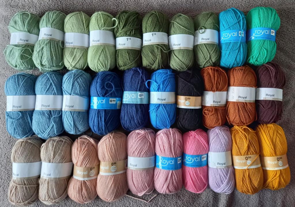 30 x royal van zeeman + 10 aangebroken bollen., Ophalen, Nieuw, Breien of Haken, Wol of Garen