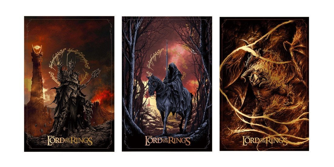 Lord of the Rings: Art Prints Gold Foil (SET) 24x36 inch, Verzamelen, Ophalen of Verzenden, Nieuw, Boek of Poster