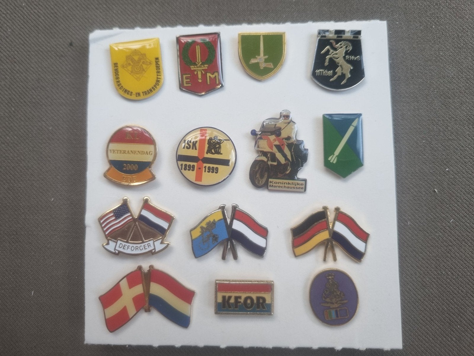 pinspeldjes diverse onderdelen kl (14 ), Ophalen of Verzenden, Landmacht, Nederland, Embleem of Badge