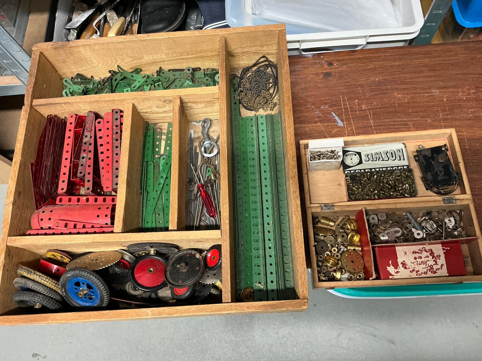 MECCANO ANTIEK SPEELGOED MET INSTRUC BOEKJES, Hobby en Vrije tijd, Overige Hobby en Vrije tijd, Ophalen, Gebruikt