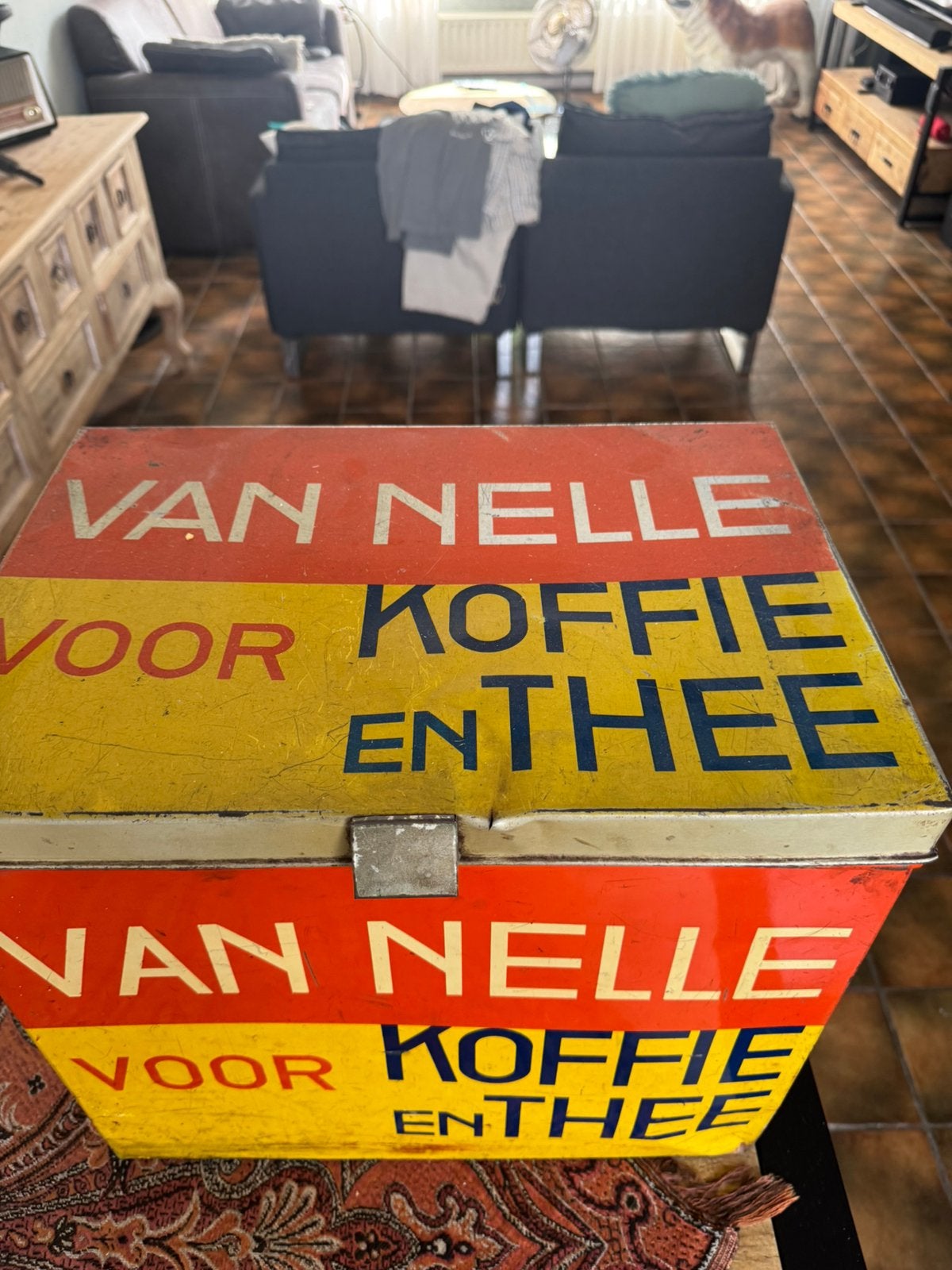 Oude blik Van Nelle., Ophalen, Zo goed als nieuw, Reclamebord