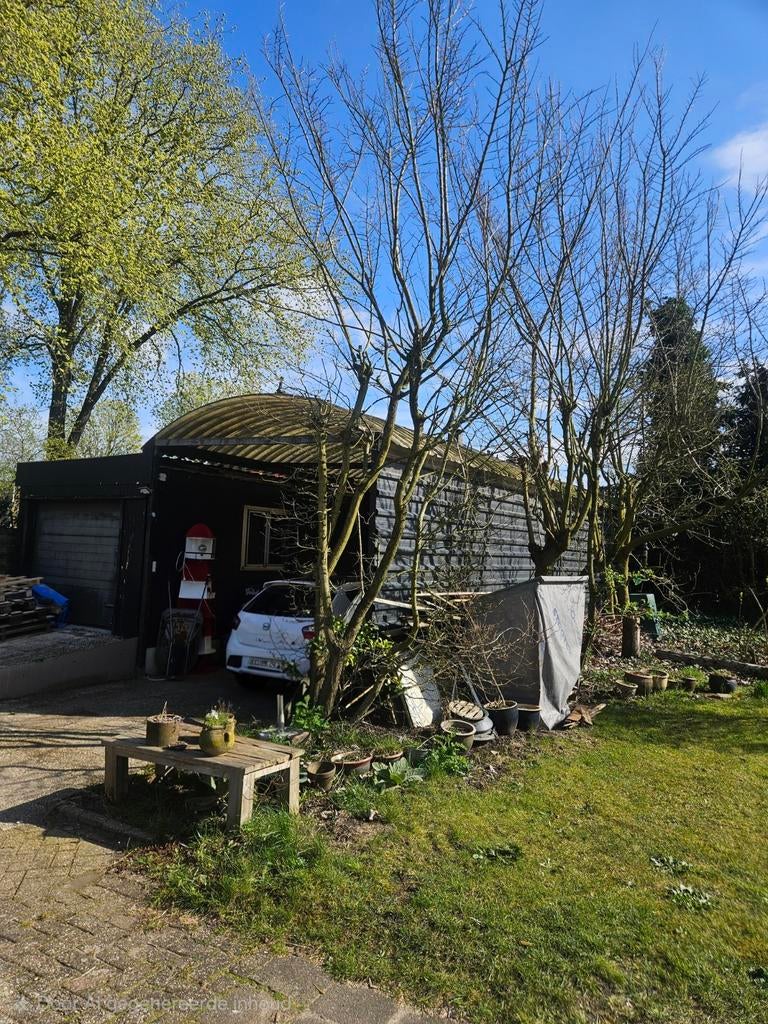 Oude bouwkeet en camper overkapping (oud ijzer), Ophalen, Gebruikt