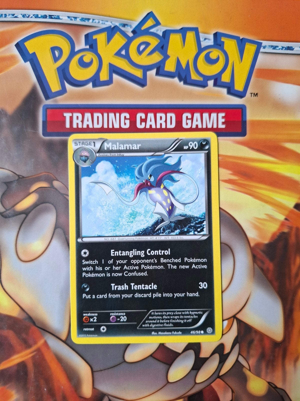 Malamar 46/98 XY Ancient Origins pokemon kaart, Ophalen of Verzenden, Gebruikt, Losse kaart