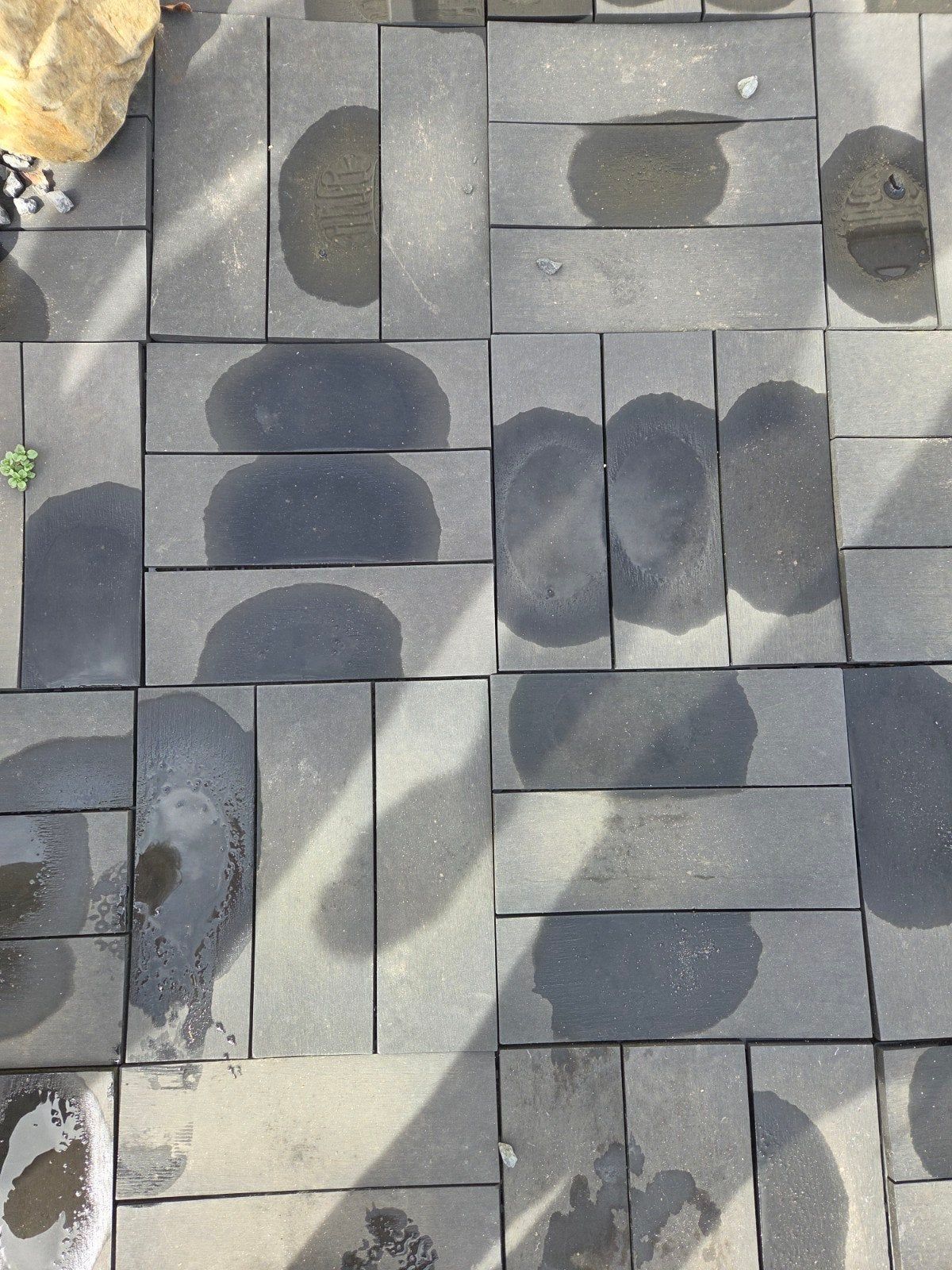Gebruikte terrastegels van rubber donkergrijs, Ophalen, Gebruikt, Beton, Terrastegels