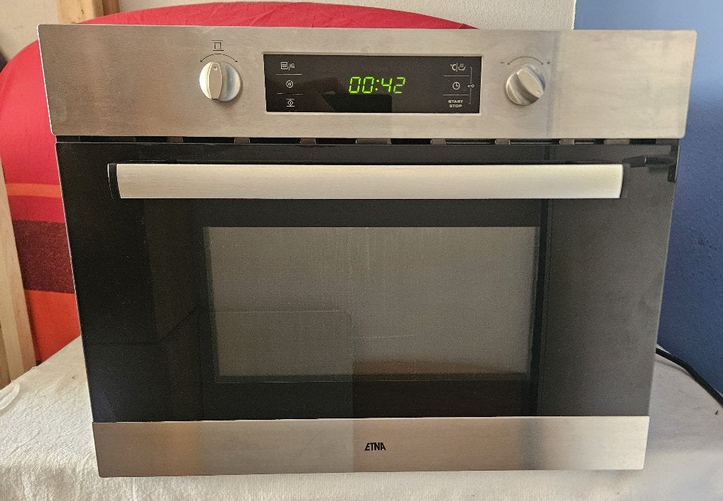 Inbouw combi oven met magnetron van ETNA CM144RVS, Witgoed en Apparatuur, Ophalen, 45 tot 50 cm, Gebruikt, Combi-oven