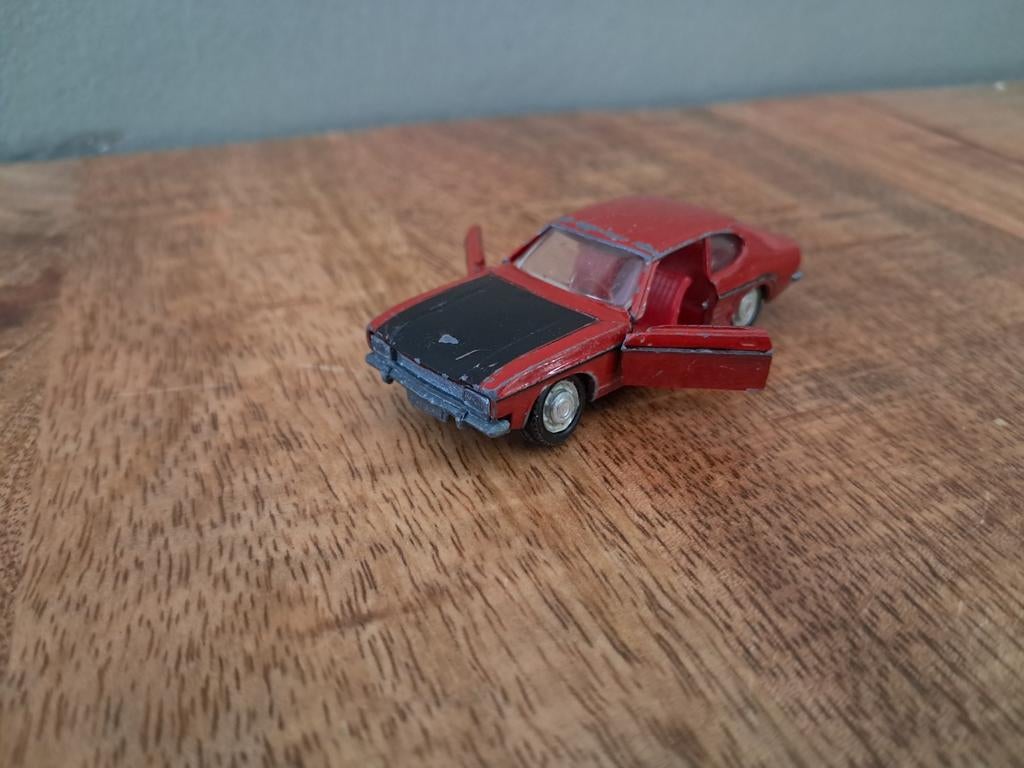 Schuco Ford Capri - Rood met zwart dak - Vintage modelauto, Ophalen of Verzenden, Gebruikt, Auto, Overige merken