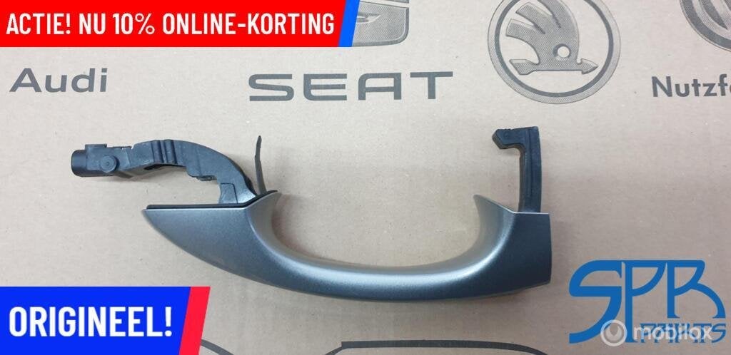 GOLF 7 KEYLESS LB7W LINKS PORTIER GREEP Deurgreep Linksvoor, Volkswagen, Nieuw, Ophalen of Verzenden