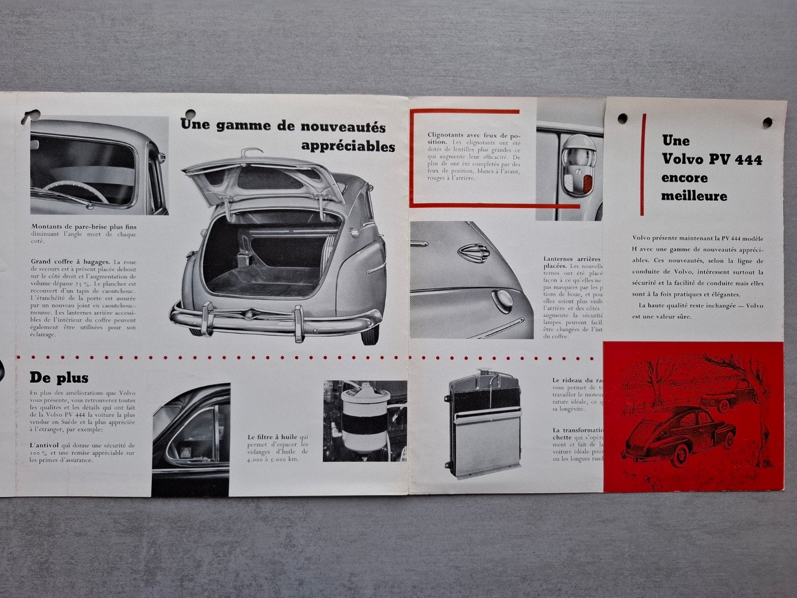 Volvo PV 444 folder - 1955, Ophalen of Verzenden, Gelezen, Volvo