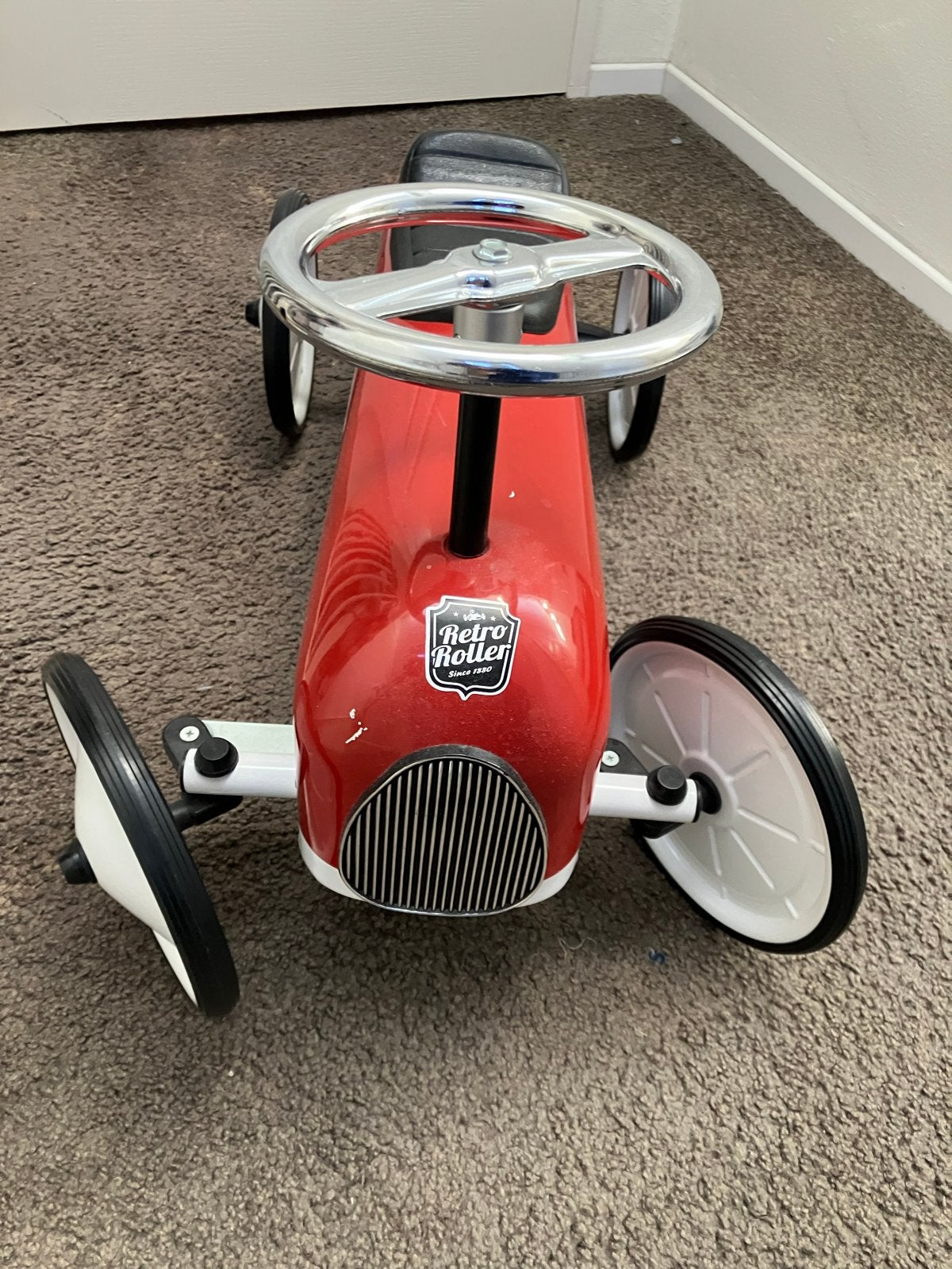 Retro Roller Loopauto Rood - Zo goed als nieuw, Ophalen, Zo goed als nieuw, Loopvoertuig